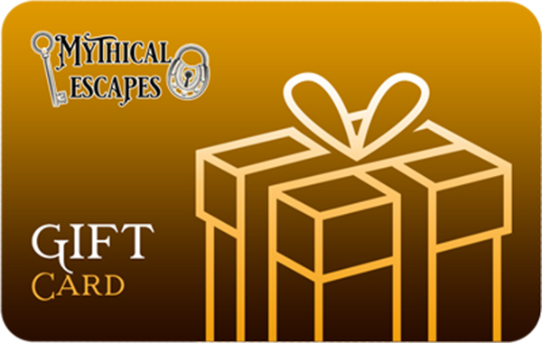 Gold gift card with a wrapped present design.
